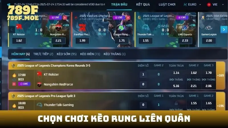 Chọn chơi kèo rung Liên Quân